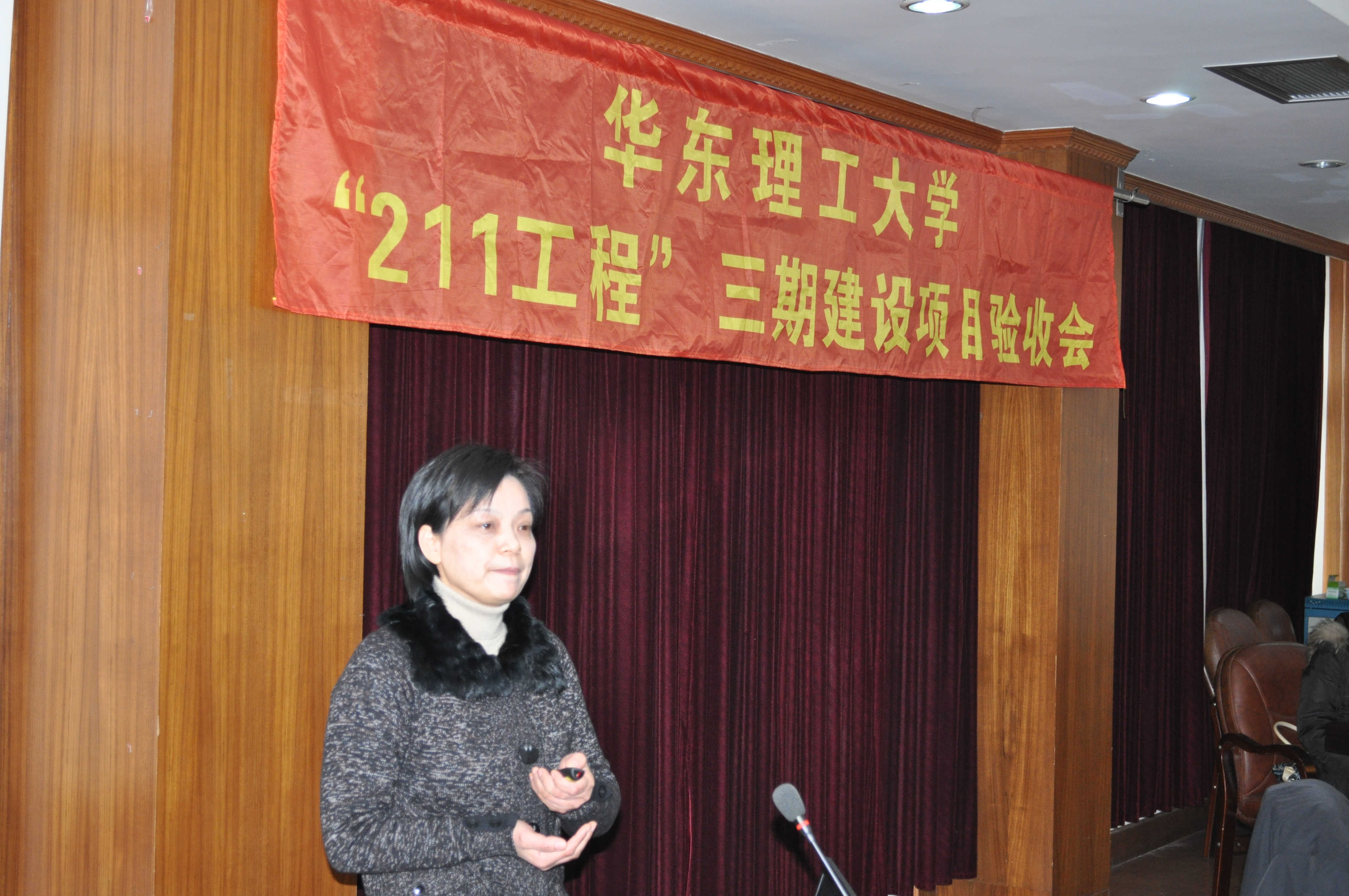 项目负责人药学院常务副院长徐玉芳教授汇报工作